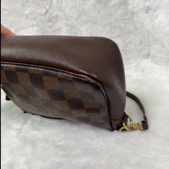 Louis Vuitton Trousse Pochette Brown Canvas Clutch Bag Authentic - Picture 8 of 16